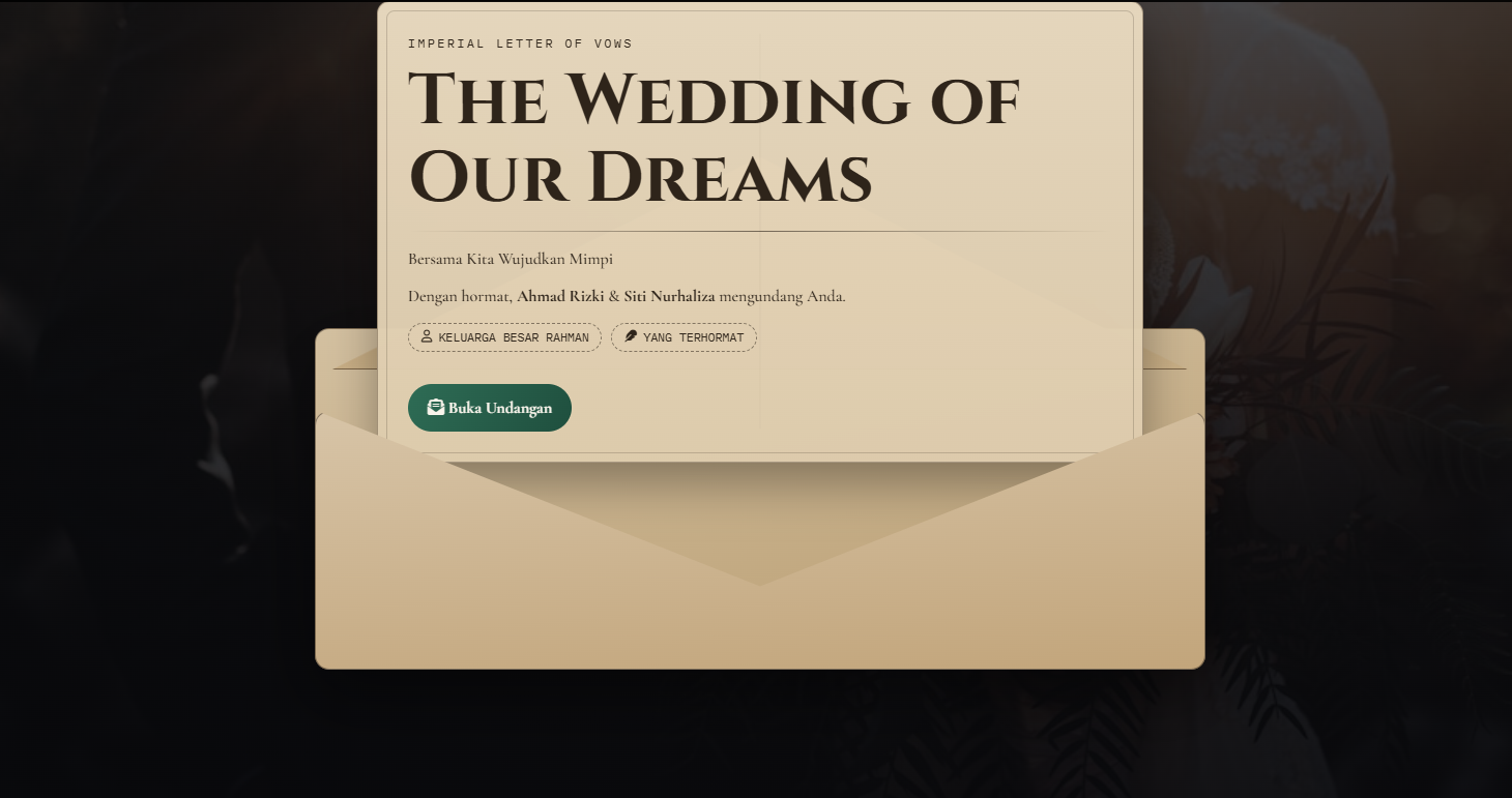 Template Imperial Letter Of Vows